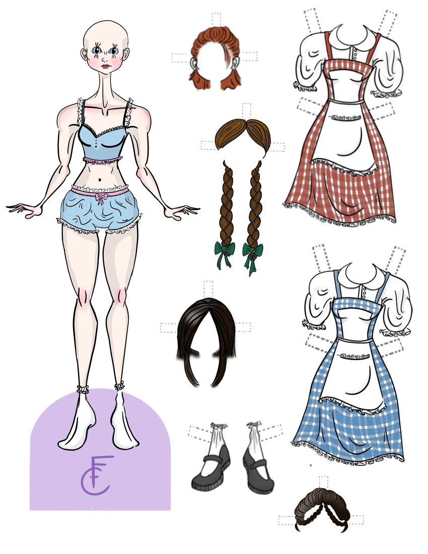 Paper Doll Sheet #1 - Frozen Charlotte