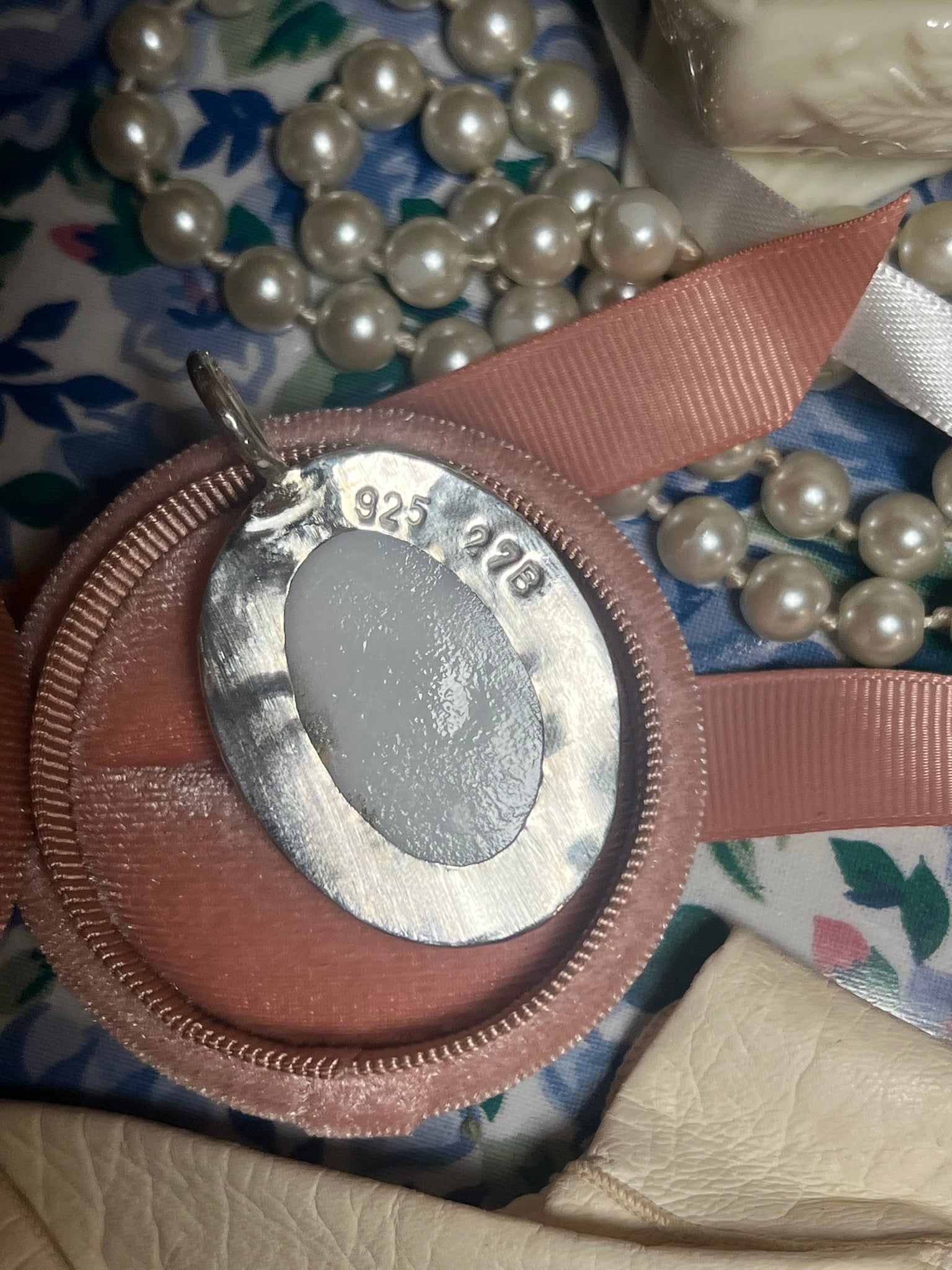 Painted Cameo Pendant