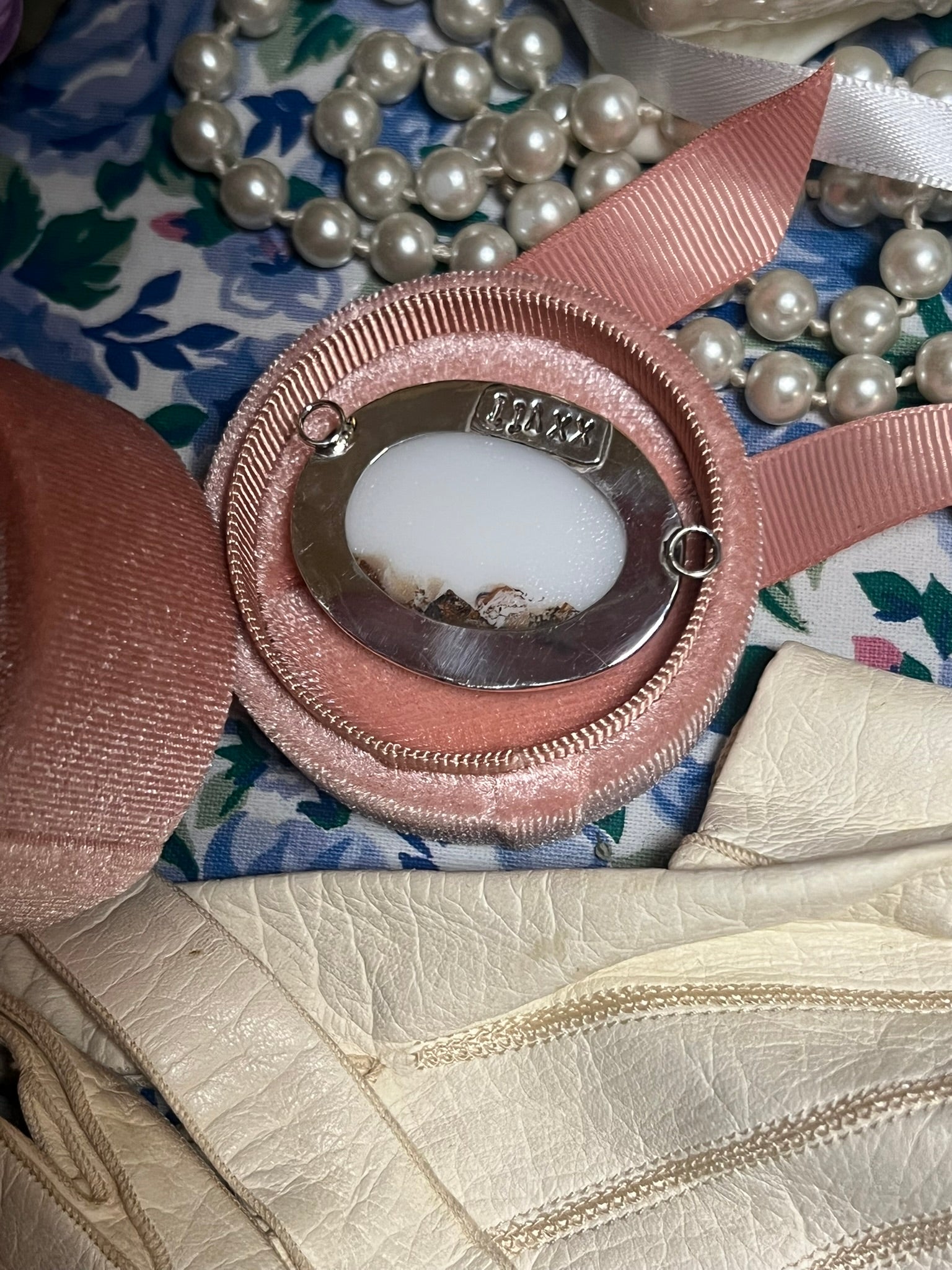 Painted Cameo Pendant
